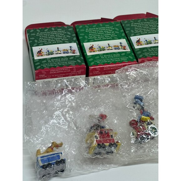 VTG 1998 Disney Merry Miniatures Mickey Mouse Express Train Complete Set NIB - Picture 7 of 8